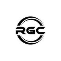 RGC letter logo design in illustration. Vector logo, calligraphy designs for logo, Poster, Invitation, etc.