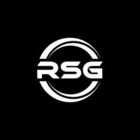 RSG letter logo design in illustration. Vector logo, calligraphy designs for logo, Poster, Invitation, etc.