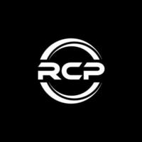 RCP letter logo design in illustration. Vector logo, calligraphy designs for logo, Poster, Invitation, etc.