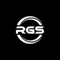 diseño de logotipo de letra rgs en ilustración. logotipo vectorial, diseños de caligrafía para logotipo, afiche, invitación, etc. vector