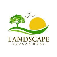 Landscape Logo Design Vector Template