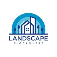 Landscape Logo Design Vector Template