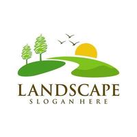 Landscape Logo Design Vector Template