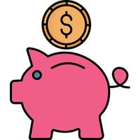 piggy bank which can easily edit or modify vector