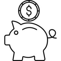 piggy bank which can easily edit or modify vector