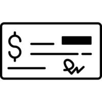 Cheque which can easily edit or modify vector