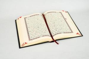 Open holy Quran book isolated photo