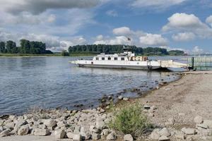 Ferry at Rhine River,Leverkusen-Hitdorf,Germany photo