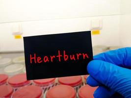 Heart Burn medical term, gastroesophageal reflux disease or GERD, medical conceptual image. photo