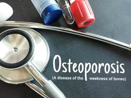 Osteoporosis, a bone disease. medical conceptual image. Weakness of bone. photo