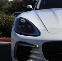 white luxury car closeup photo