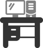 icono de vector de mesa de oficina