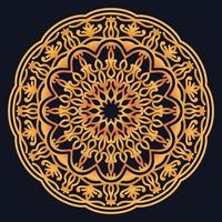 Decorative elements luxury ornament pattern gradient mandala design vector