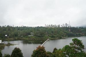 glamping lake site nature at our in Bandung, West Java, Indonesia. photo