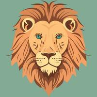 African lion mammal carnivore animal face vector