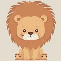 African lion mammal carnivore animal body vector