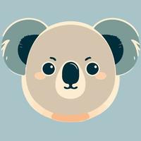 common koala herbivore mammal animal face vector