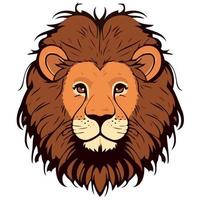 African lion mammal carnivore animal face vector