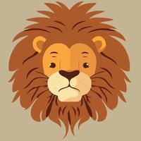 African lion mammal carnivore animal face vector