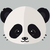 común panda oso mamífero animal cara vector