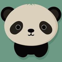 común panda oso mamífero animal cara vector