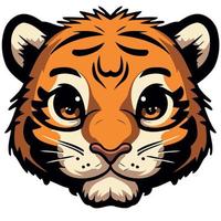 common tiger feline mammal animal face