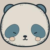 common panda bear mammal animal face vector