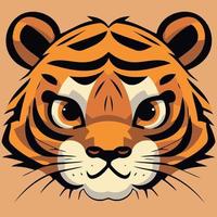 common tiger feline mammal animal face