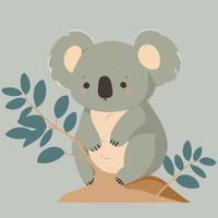 común coala herbívoro mamífero animal cuerpo vector