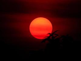 vista de primer plano del sol y manchas solares. astrofotografía solar foto