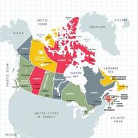 mapa del país de canadá vector