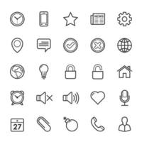 Set of Outline stroke General icon vector