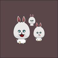 cute rabbit cartoon vector