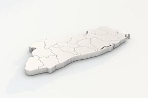 3D El Salvador map on white background photo