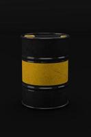 3d barrel oil on dark background photo