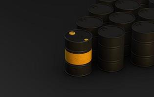 3d petróleo barriles un almacén industria concepto foto