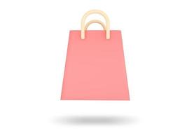 Shopping Bag. Online Shopping icon. 3D render illustration. photo