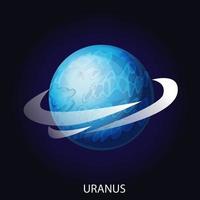 Planet Uranus cartoon vector illustration