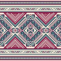 Native american indian ornament pattern geometric ethnic textile texture tribal aztec pattern navajo mexican fabric sea vector