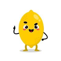 happy lemon cute character mascot vector