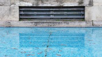 Medieval fountain with clear blue water in Bergamo, Italy concept photo. photo