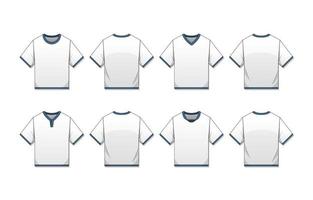 White Tshirt in Line Style vector