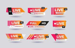 Common Live Streaming Badge vector