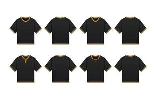 Black Tshirt in Line Style vector