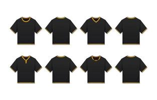 Black Tshirt in Line Style vector