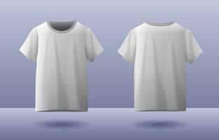 3d blanco camiseta Bosquejo vector