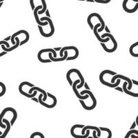 Chain sign icon seamless pattern background. Link vector illustration on white isolated background. Hyperlink business concept.