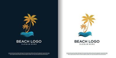 palm logo design with creative unique concept premium vector