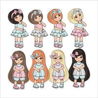 Kawaii School Girls Clip Art Set – Daily Art Hub // Graphics, Alphabets &  SVG