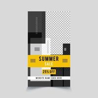 New Summer collection mega sale offers promotional eps vector social media story design
